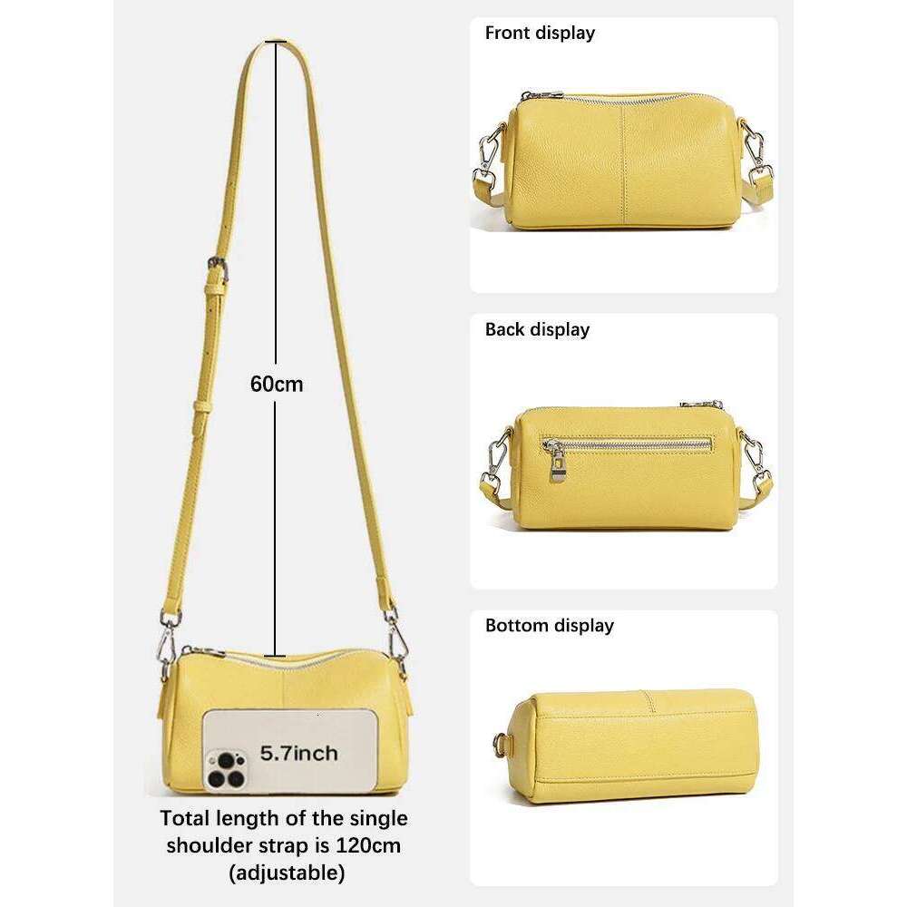 Zency Women's Handbag 100% Genuine Leather Ladies Shoulder Crossbody Bag Fashion Hobos High Quality Satchels 2025 Trendy Summer