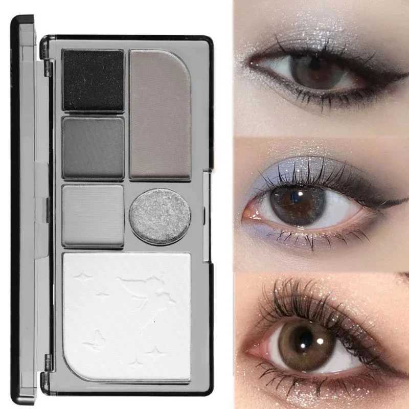 6 Color Black Smokey Eyeshadow Pallets Face Matte Contour Blush Powder AllinOne Makeup Pigments Shimmer Women Cosmetics KoreanXJ251027