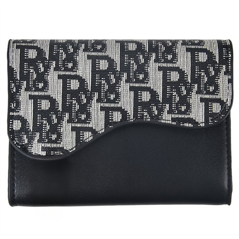 Luxury zero wallet hot selling European and American wallet women's short version 2025 new letter printed certificate bag card bag thin version n