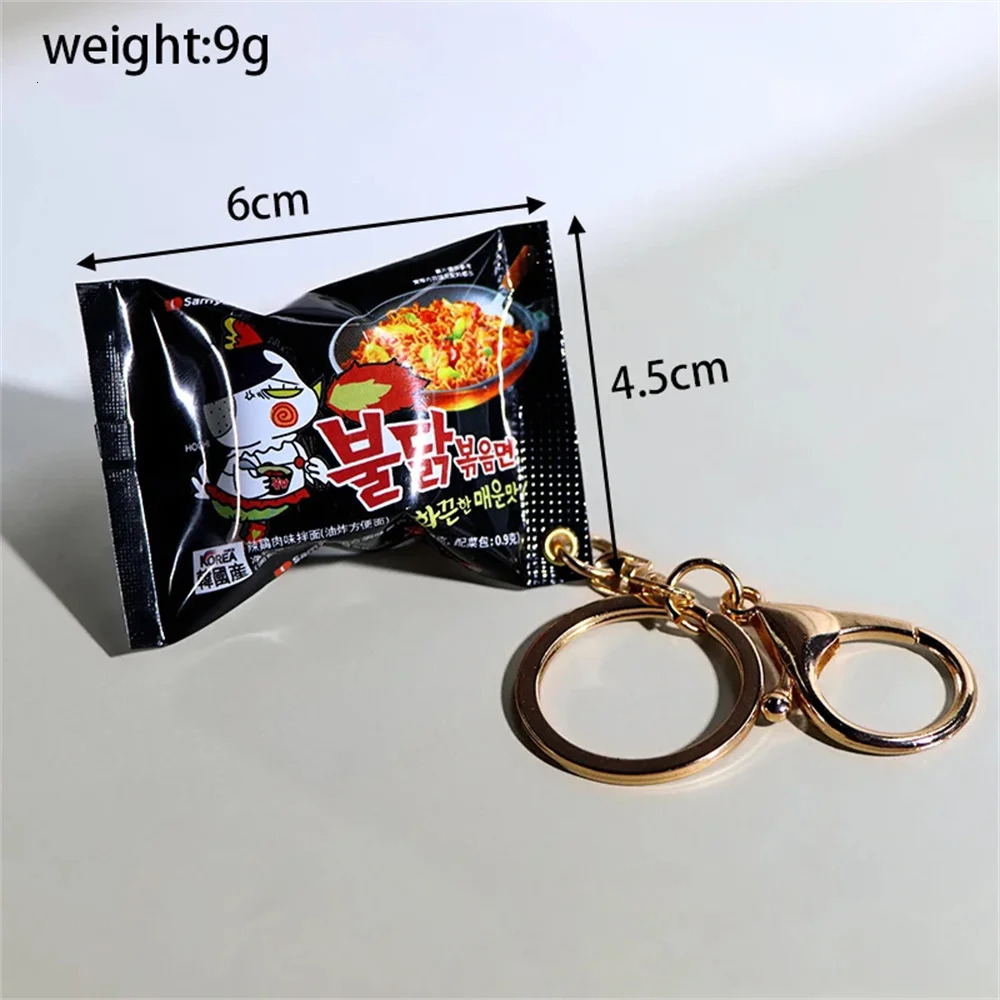 Simulation Instant Noodles Keychain On The Phone Mini Snacks Pendant Bag Pendant Car Key Ring Gifts For The Year 251021
