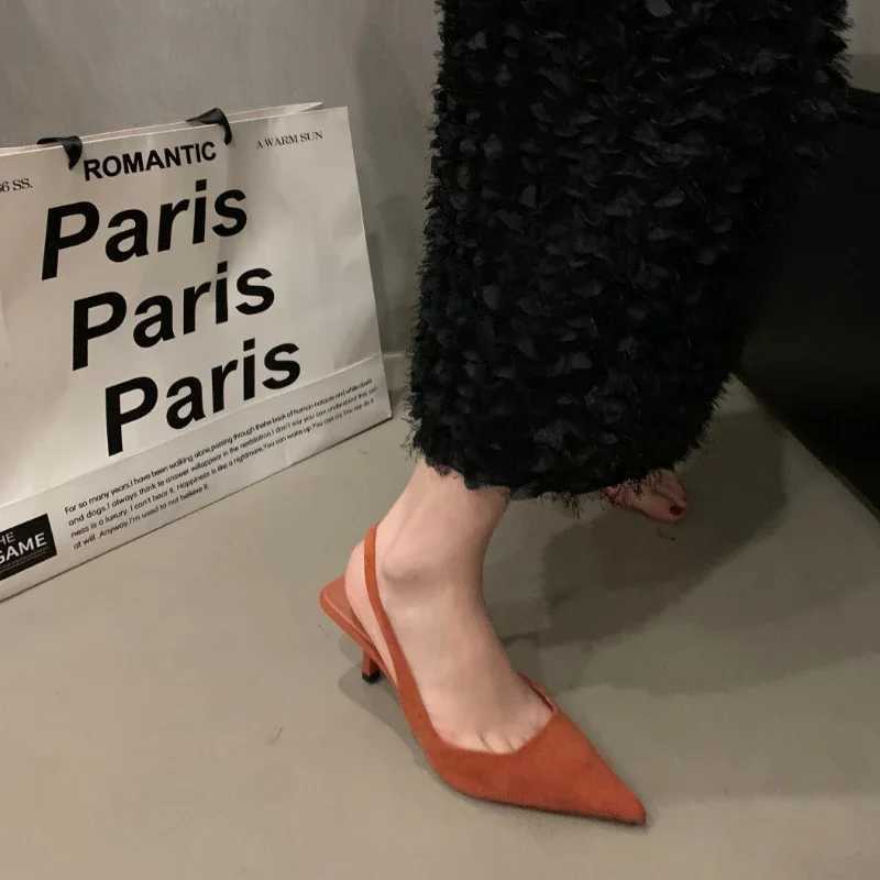 Shoes for Women 2024 Fi Slip Womens High Heels Summer Solid Office and Career Sexy Pointed Toe Heeled Sandals WomenXJ251027