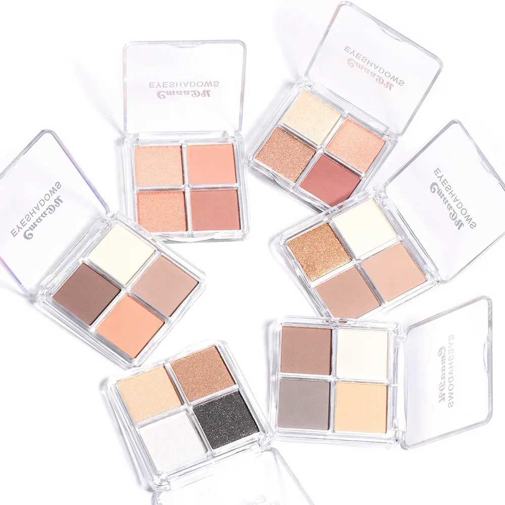 4 Colors Long Lasting Glitter Eyeshadow Palette Matte Shimmer Waterproof Eyeshadow Makeup Palette Smokey Nude Eyeshadow PaletteXJ251027
