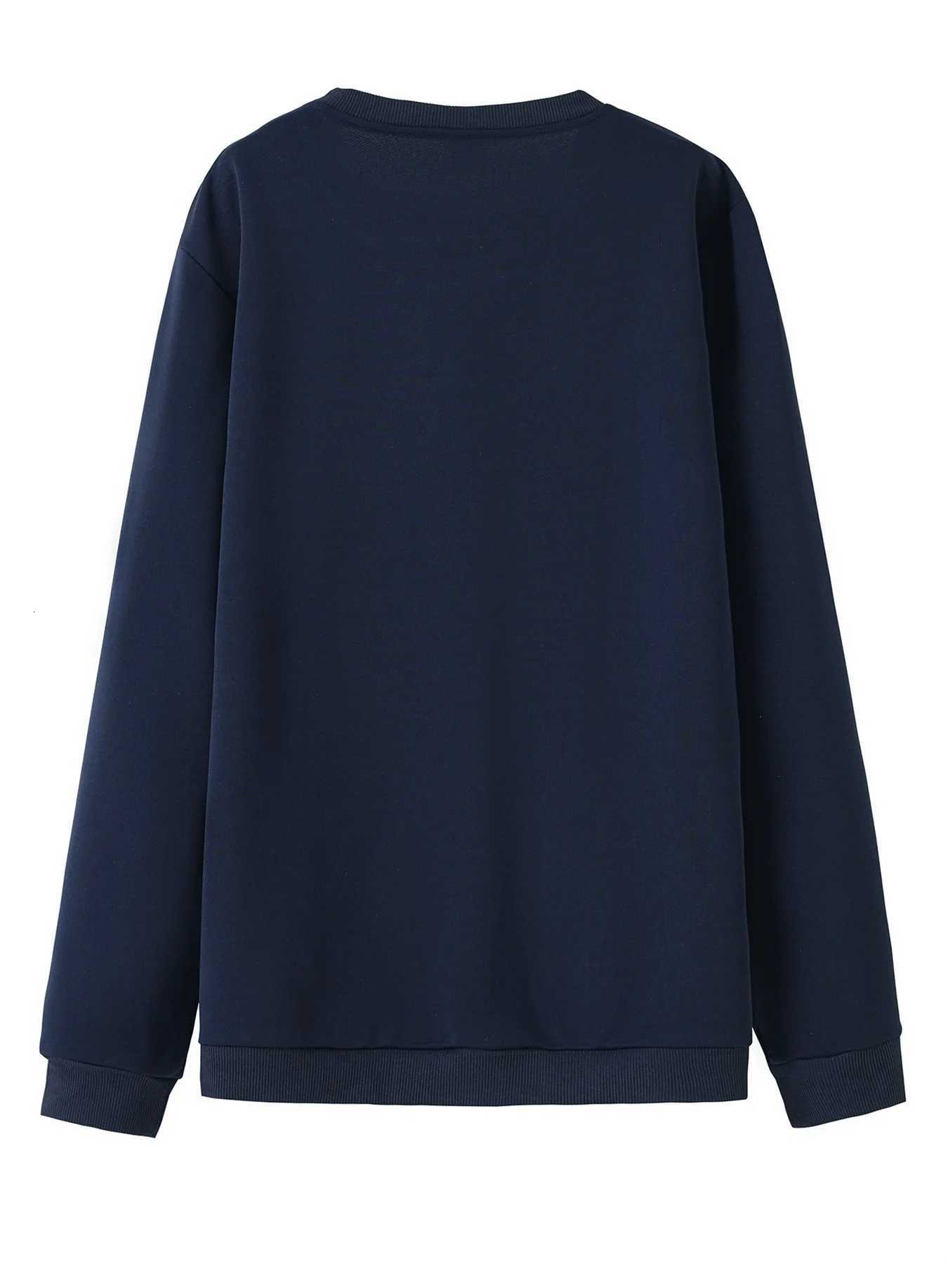 Mens autumn and winter fashionable casual loose mountain graphic print long sleeved round neck sweatshirt W251027