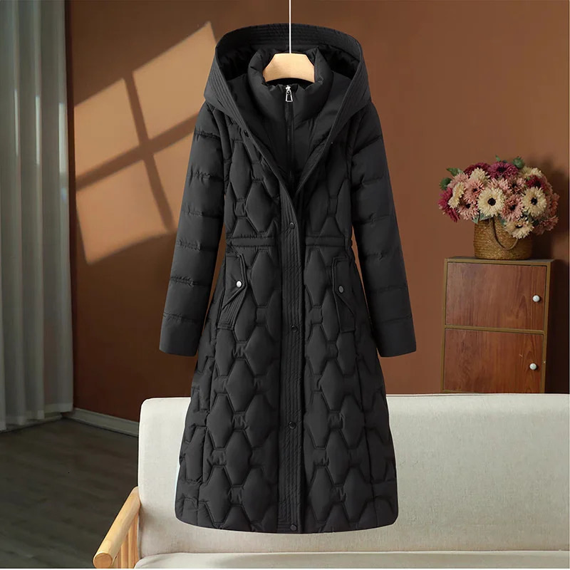 Fashion Winter Long Parkas Womens Down Cottonpadded Jacket Detachablesleeve Coats Thicken Warm Overcoat Hooded Outerwear 251027