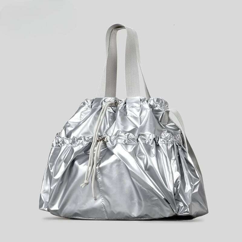 New Korean Style Casual Shoulder Bags Versatile Drawstring Lightweight Nylon Handbag Large Capacity Single Crossbody Tote Bag 251027