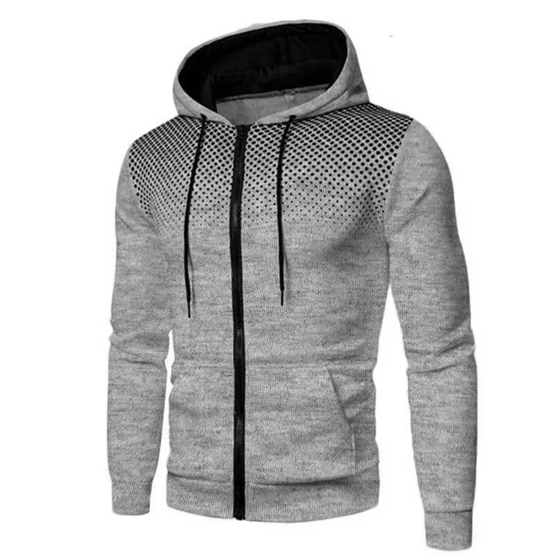 2024 New Mens Hoodie Jacket Streetwear Long Sleeve Sweatshirts Zipper Hooded Pullover Male Sportswear Men Clothing Streetwear W251027
