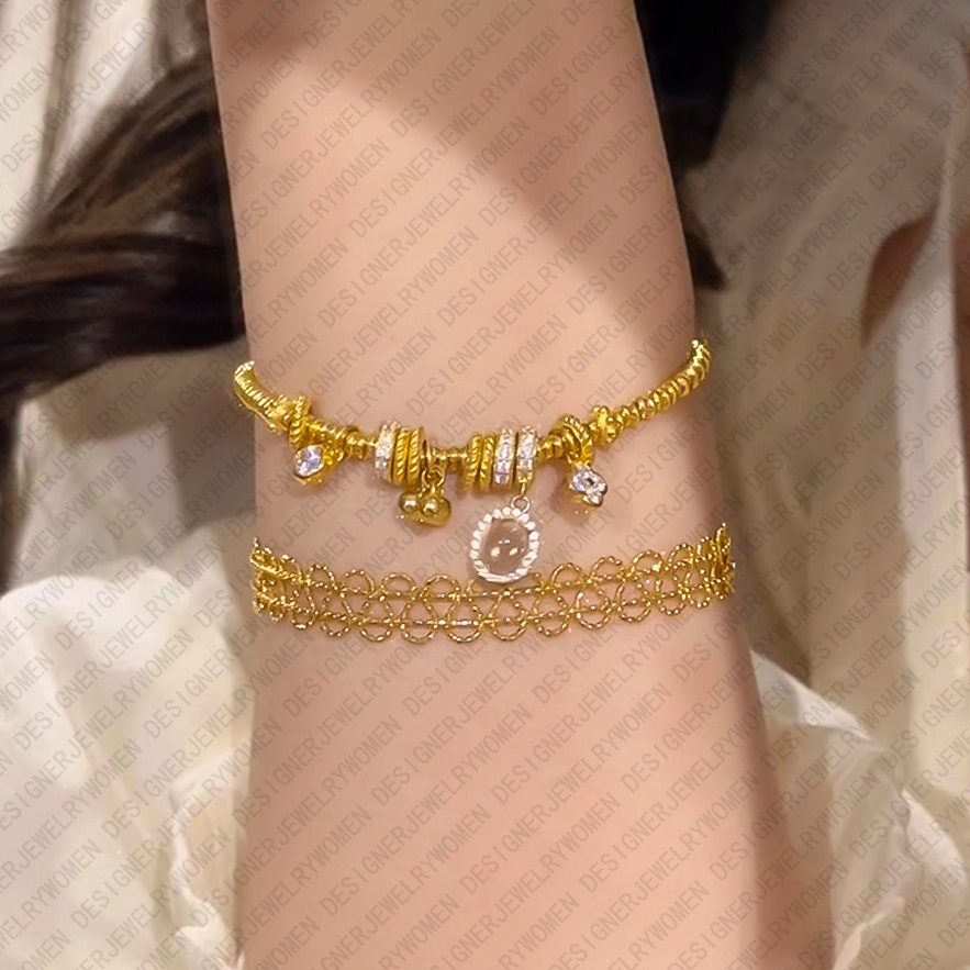 Designer Bracelet for Women Chinese Style Gold Bracelets Floral Bangle Glass Bangles Luxury Jewlery Designer for Women Elegant Oriental Gift