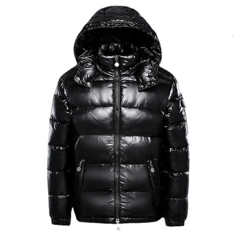 Men s Jackets Short Winter Hooded Couple Thickened WarmKping ColdProof Long Slve Cardigan Jacket New Glossy Down Coats C251027