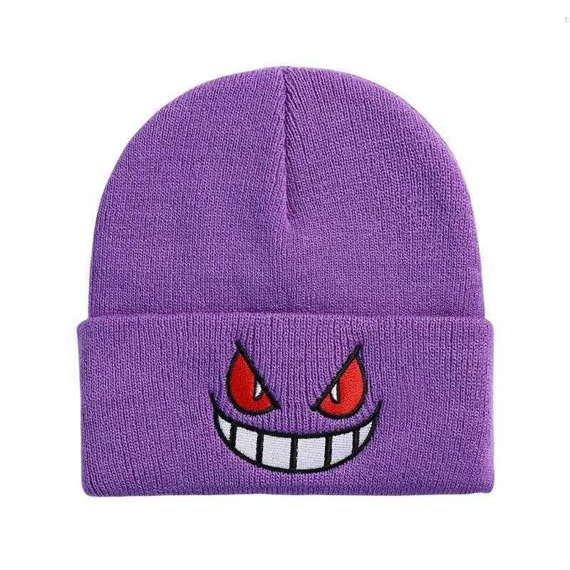 1pc Embroidered Knitted Hat Popular American Anime Cartoon Embroidered Knitted AutumnWinter Warm Hat Urine Knitted HatW251027