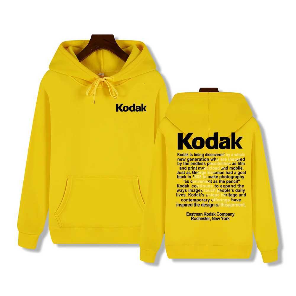 Kodak Brand New Retro Trend Y2K Print Fashion Mens Sportswear Autumn Winter Daily Street Casual Comfortable Loose Sports Hoodie W251027