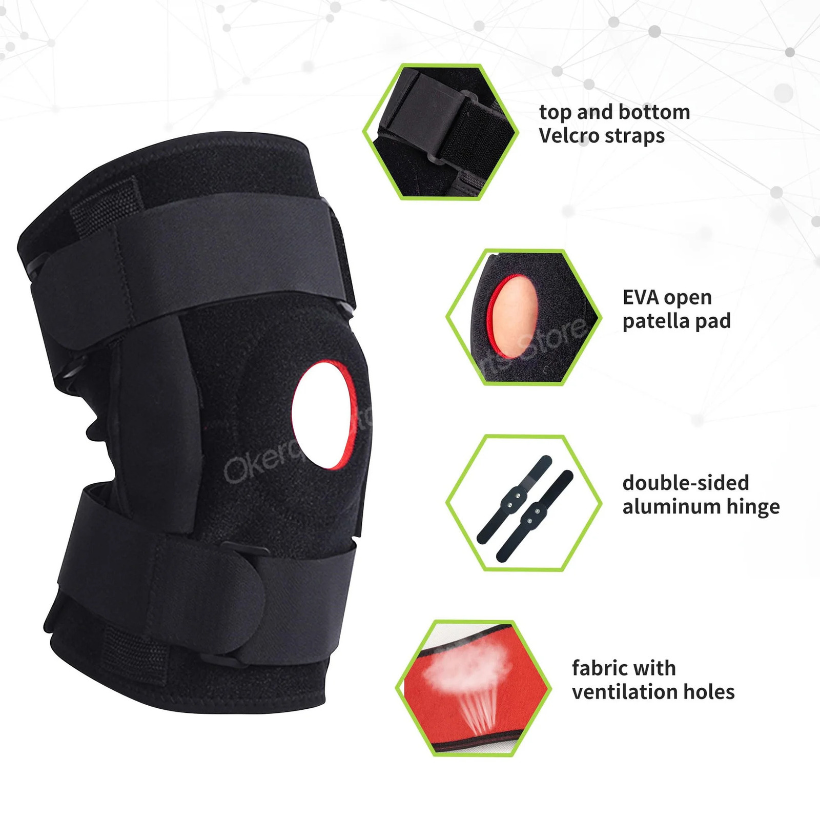 Orthopedic Knee Brace Knee Joint Protector Sports Knee Support Joint Pain LXXL Plus Size EVA Kneepad Meniscos and Ligament 1Pc 251023