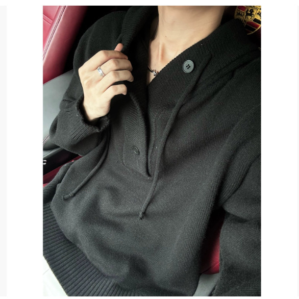 Gray Designer Sweater Pullover Sweater For Men Autumn And Winter New Style Lazy And High-end Feel Hooded Knitted Sweater Versatile Half Cardigan Sweat