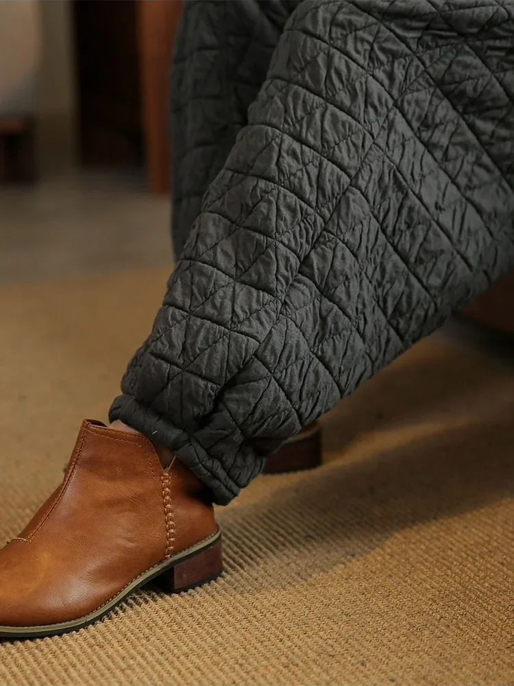 Winter Cotton Padded Bloomers Pants Women Thicken Warm Baggy Pantalones High Waist Plus Size 5xl Harem Joggers Trouser For 120kg 251027