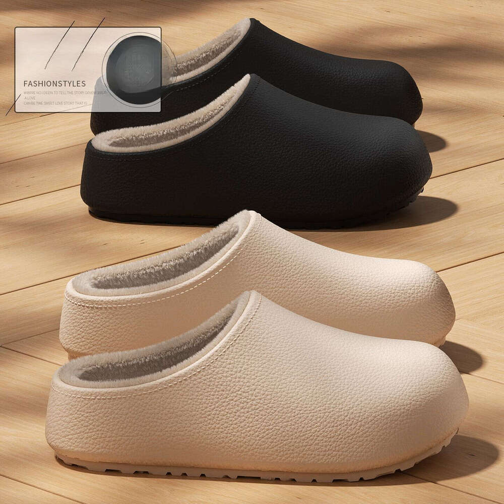 Autumn Winter New Style Indoor Home Use Slippers for Women Thick Sole Maternity Cotton Shoes Warm Feet Waterproof