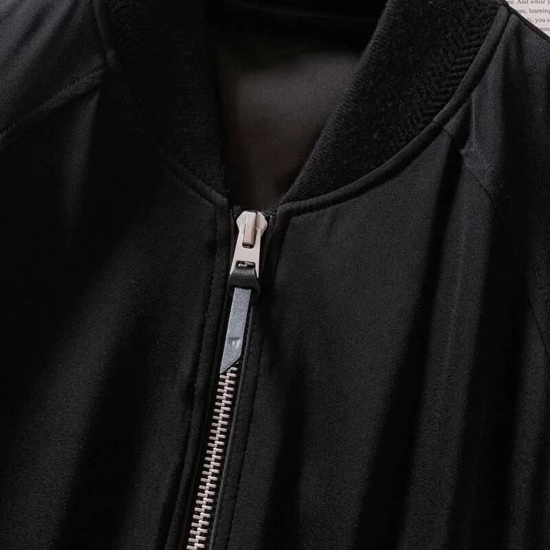 2025 Autumn Early-Season New Product Acetate Baseball Jacket With Smooth And Comfortable Texture