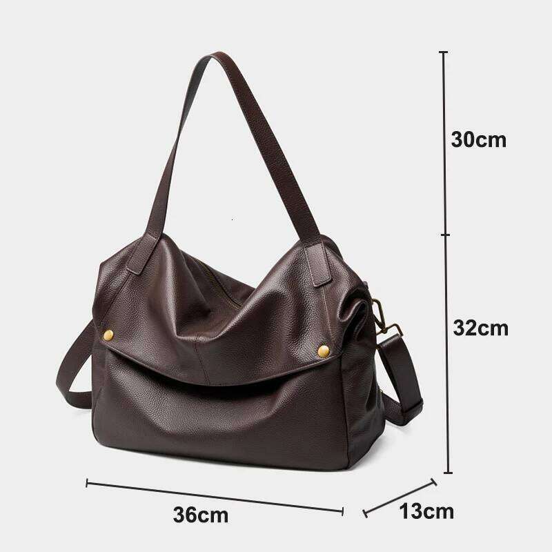 Large Capacity Women's Shoulder New Genuine Leather Women Tote Bag High Quality Soft Cowhide Crossbody Bags 2957