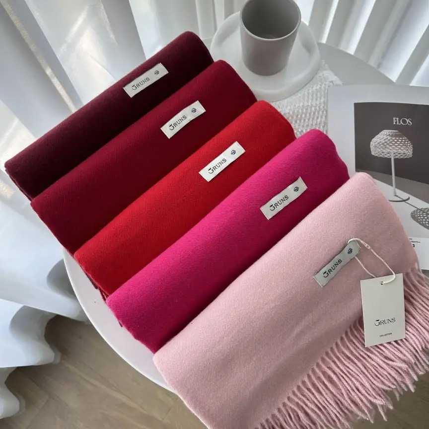 VISROVER new 32 wan winter scarf fashion fa shawls cashmere handfeeling winter wraps solid color winter hijab scarfW251027