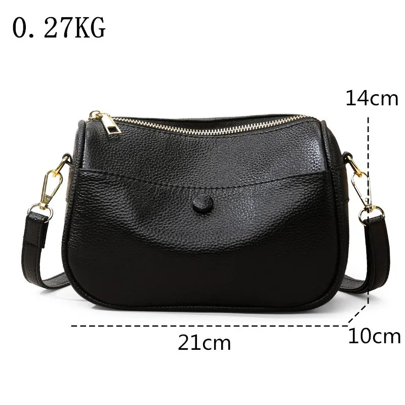 High Quality Soft Cow Leather Women Shoulder Crossbody Bags Multilayer Casual Genuine Leather Handbag Female Tote Sac2024 251027