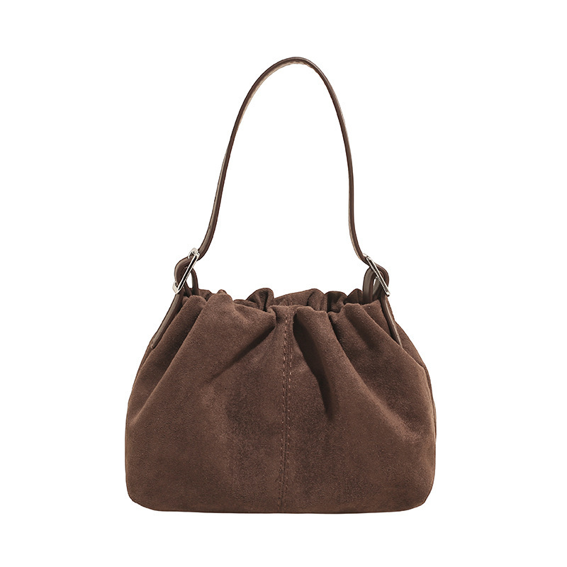 Free shipping designer bag Pleated Cloud Bag New Matte Dumpling Bag Suede Single Shoulder Handbag Crossbody Bag