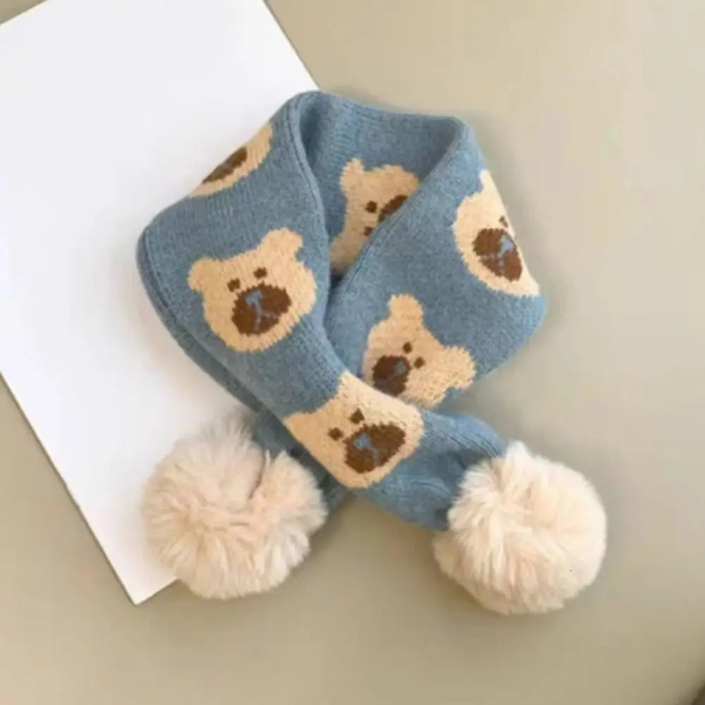 Kids Thermal Neck Warmer Thickening Windproof Boys Girls Knitting Scarf Snap Fastener Cross Scarf Snood Cowl Tube Autumn Winter 251027