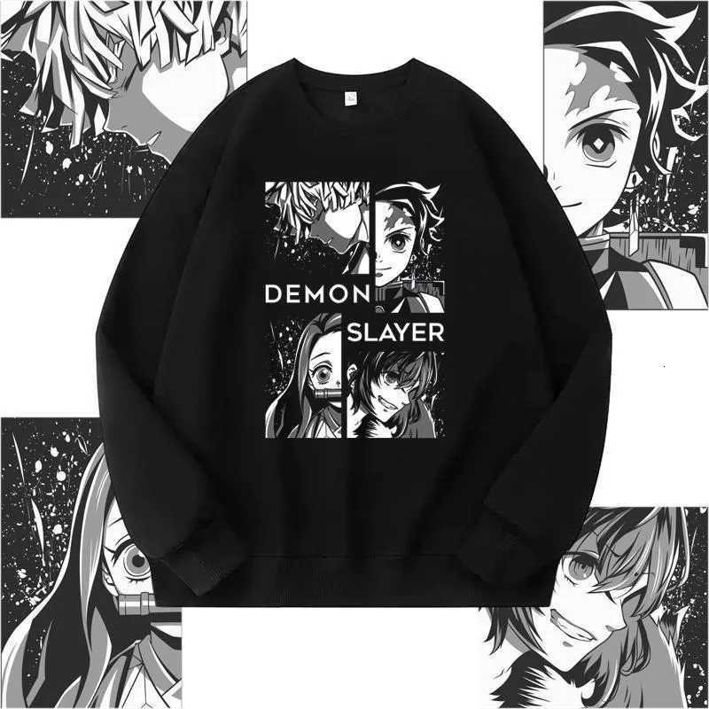 Demon Slayer cartoon animeKamado Tanjiro sweatshirt for men Nezuko and women fashionable personalized loose long sleeve top W251027