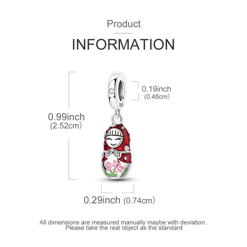 2025 Charmsred Little Girl The Nesting Doll Can Be Opened Dangle Pendants Fit Bangle Bracelet Necklace DIY Jewelry 251021