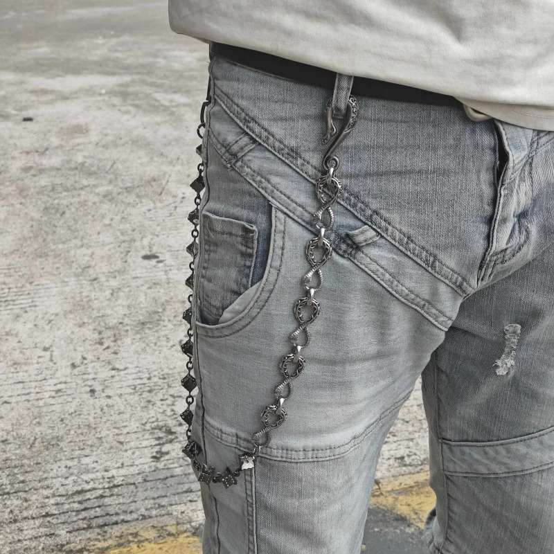 Summer Day Model Snake Body Dice Retro Punk Pants Chain Fashionable Men And Women Ones Waist luxurious Accessories 251024