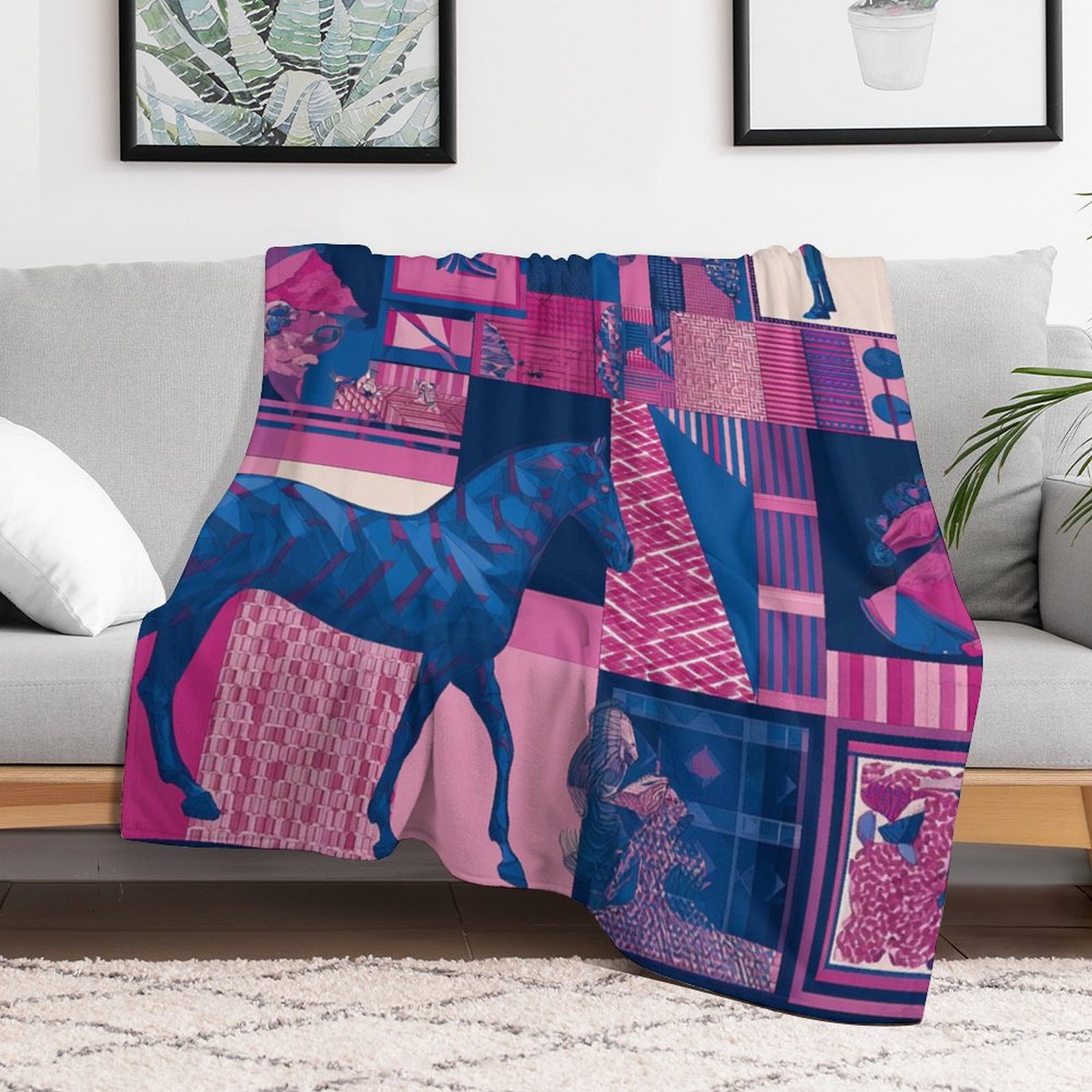 Custom H Designer Horse blanket blanket throw cashmere vibration blanket copert Home Travel Throw Summer Air Conditioner Beach home bedding blankets t