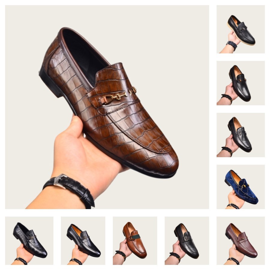 23MODEL New luxurious Loafers Men Shoes Leather Solid Color Classic Banquet Wedding Party Daily Fringe Fashion Designer Dress Shoes with Free Shipping