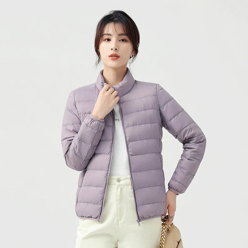 Ladies 2025 Short Light and Thin Thickened Warm Slim White Duck Down Fashion Jacket 251015