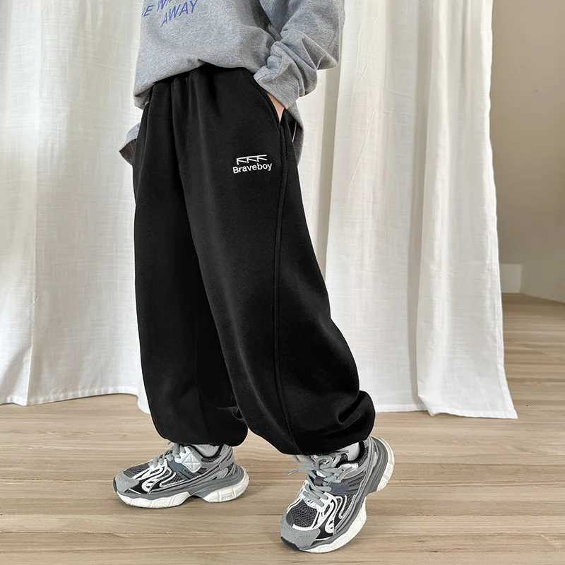 2025 New Boys Korean Version Loose Sports Pants 290g Knitted Wear Resistant and Durable Sweatpants Fashion Boy ClothesT251027