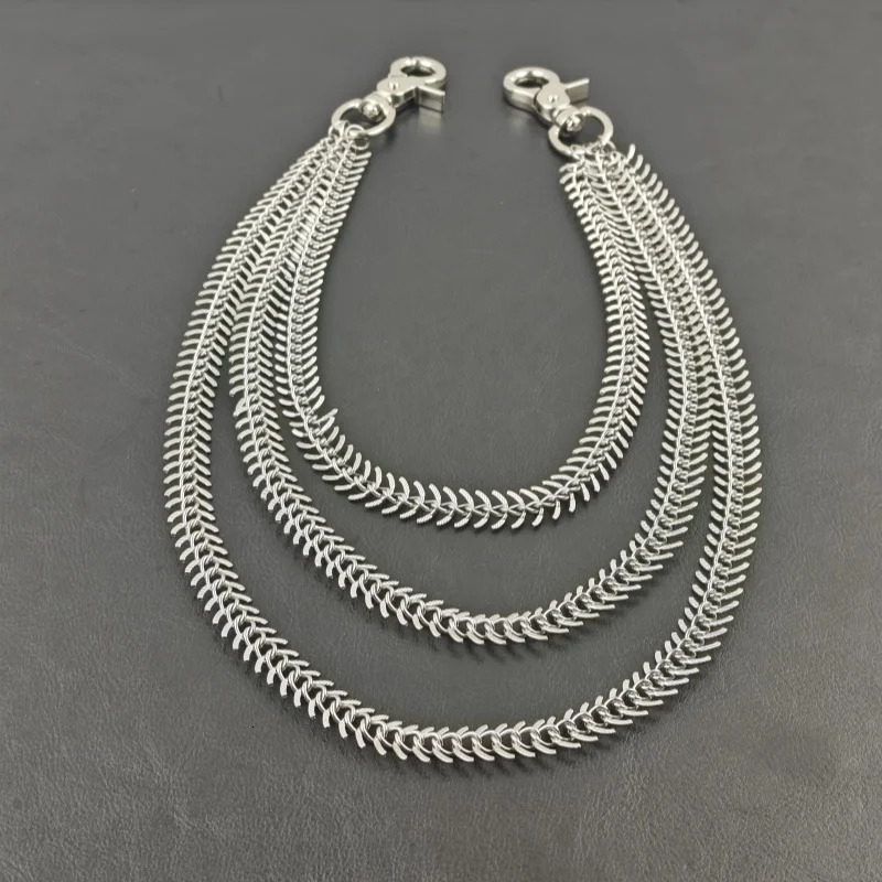 Original Minimalism Fishbone Locomotive Chain Fashionable Men And Women Ones Waist Versatile Jeans Retro Pants Chain 251024