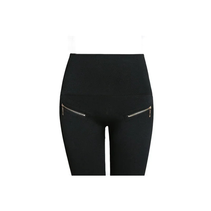 Diamond Zippered Leggings Women Seamless Cotton Tights Elastic High Waist Hip Lift Outside Wearing Fashion Slim Leggings 251027