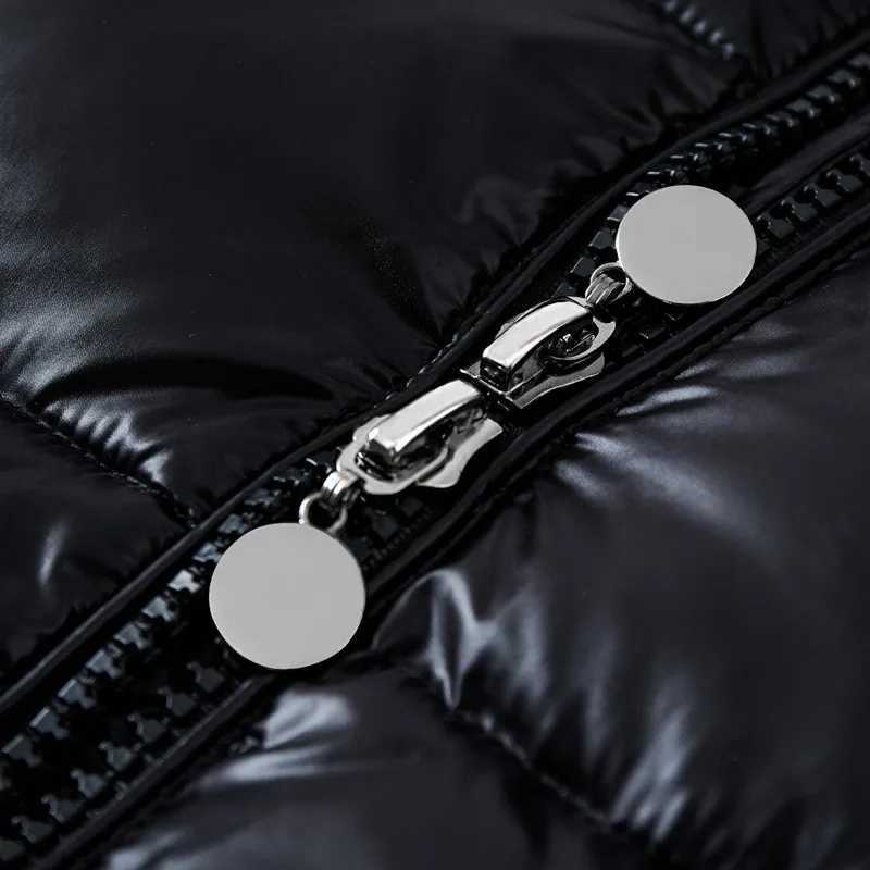 Men s Jackets Short Winter Hooded Couple Thickened WarmKping ColdProof Long Slve Cardigan Jacket New Glossy Down Coats C251027