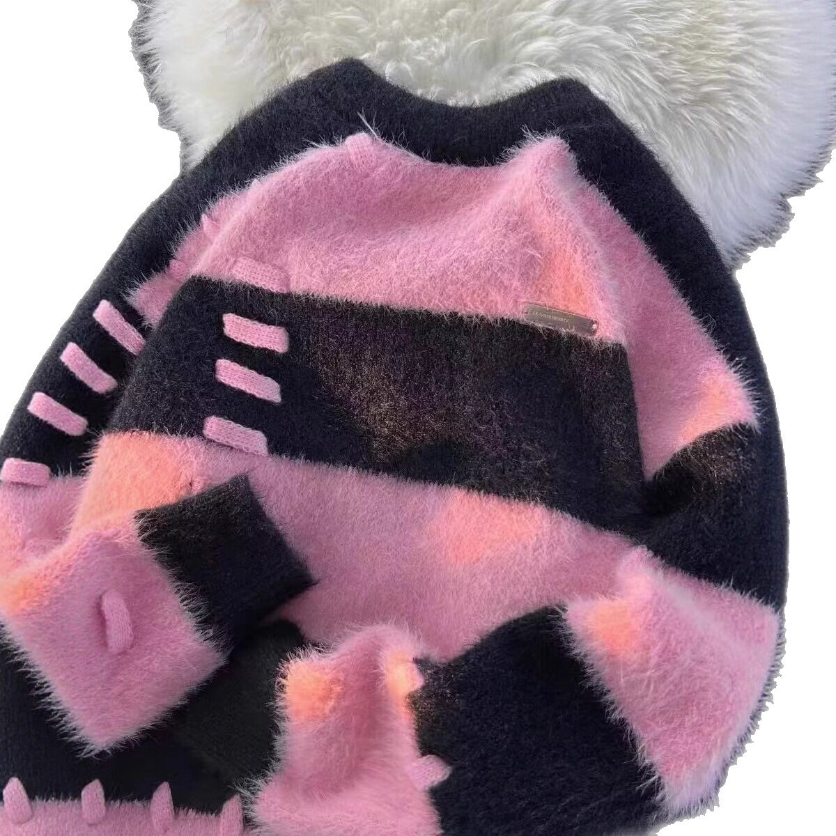 Autumn Winter Designer Sweater Striped Crew Neck Mink Velvet Sweater Men Women Ins Trend Lazy College Style Couple Knitted Sweater