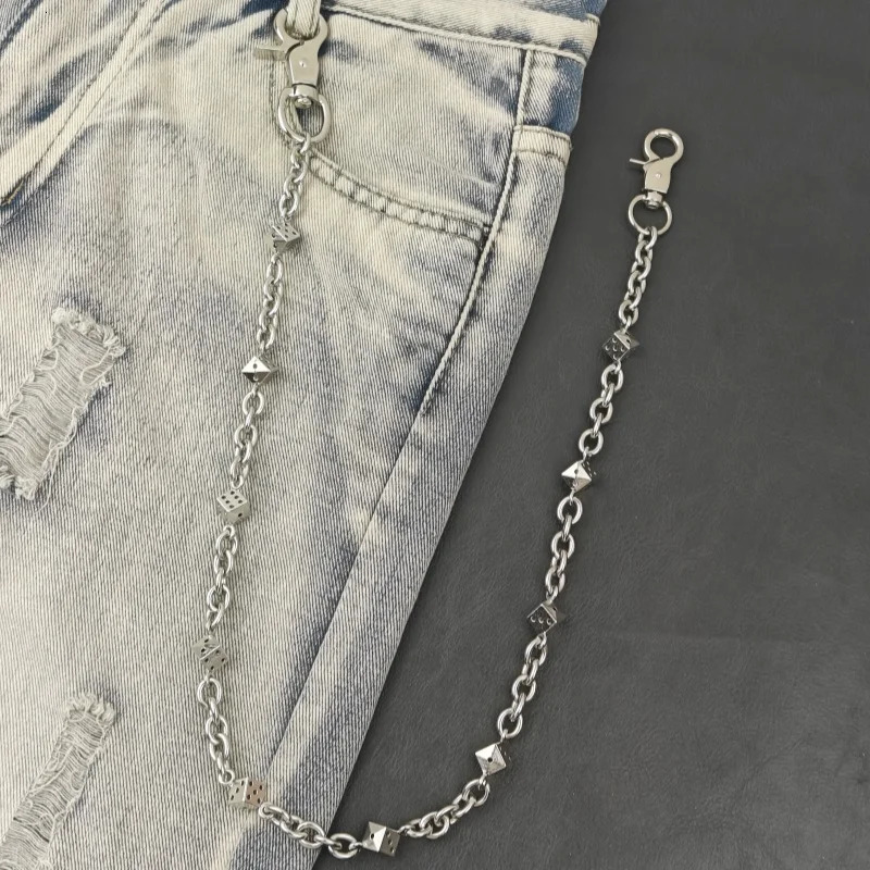 Summer Collection Stainless Steel Minimalism Dice Pants Chain Fashionable Men And Women Ones Waist Accessories 251024