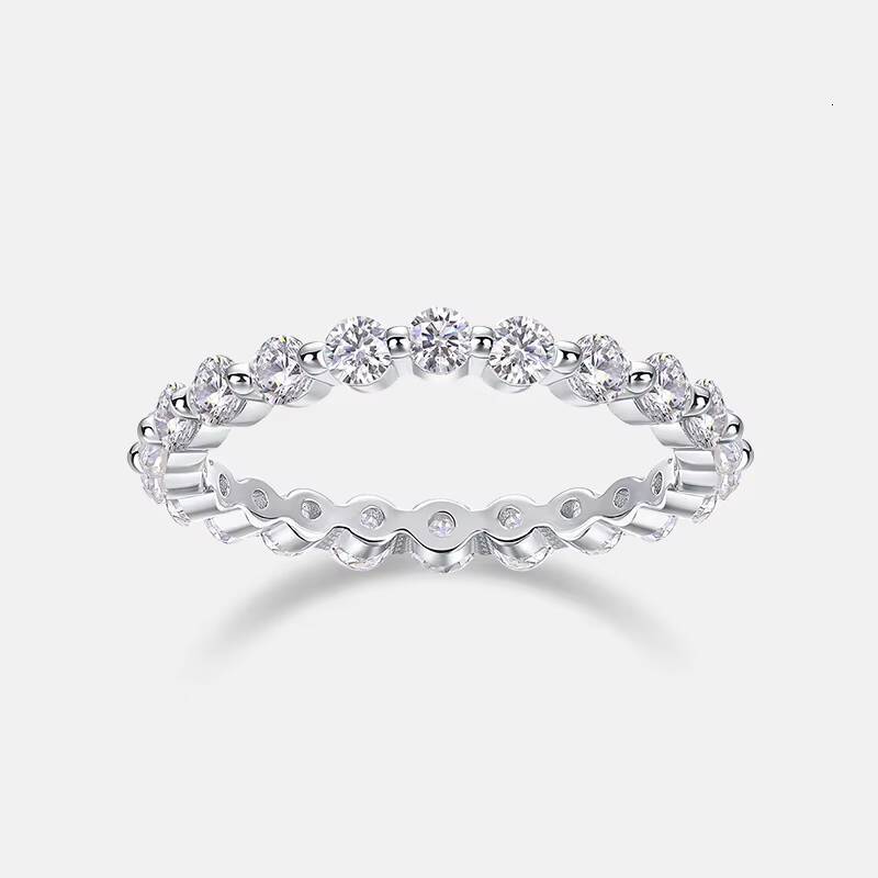 Simple and Elegant Ladies S925 Silver Moissanite Stone Is Suitable for Daily Wedding Birthday Gifts for Rings