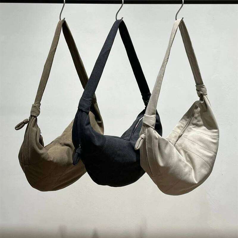 Designer Luxury Line Croissant New Niche Design Large Capacity Old Casual Shoulder Fashionable Lazy Crossbody Bag For Men And Women