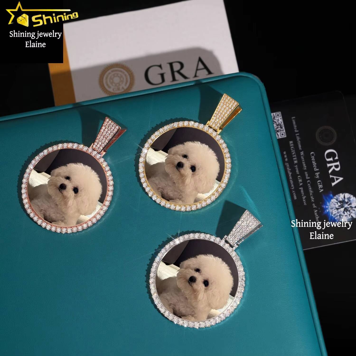 Fashion Hip Hop Jewelry Fine Jewelry Sterling Silver 925 Iced Out Rapper Custom VVS Moissanite Diamond Pendant