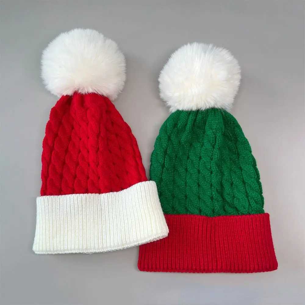 Gift Winter Warm Christmas Hat Cute Holiday Supplies Christmas Clothing Happy Christmas Acrylic Fibers Knitted Woolen Hat AdultW251027