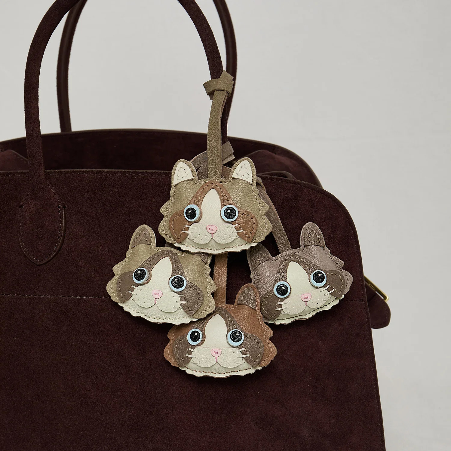 Unique Cute Sheepskin Handmade Ragdoll Cat Lucky Cat Key Bag Pendant Handbag Crossbody Bag Pendant Girl Birthday Gift Lovely 251027