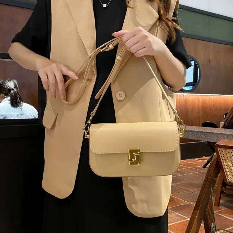 Women's Genuine Leather Underarm Small Square - Summer Lightweight Casual Crossbody & Versatile Single-Shoulder Bag