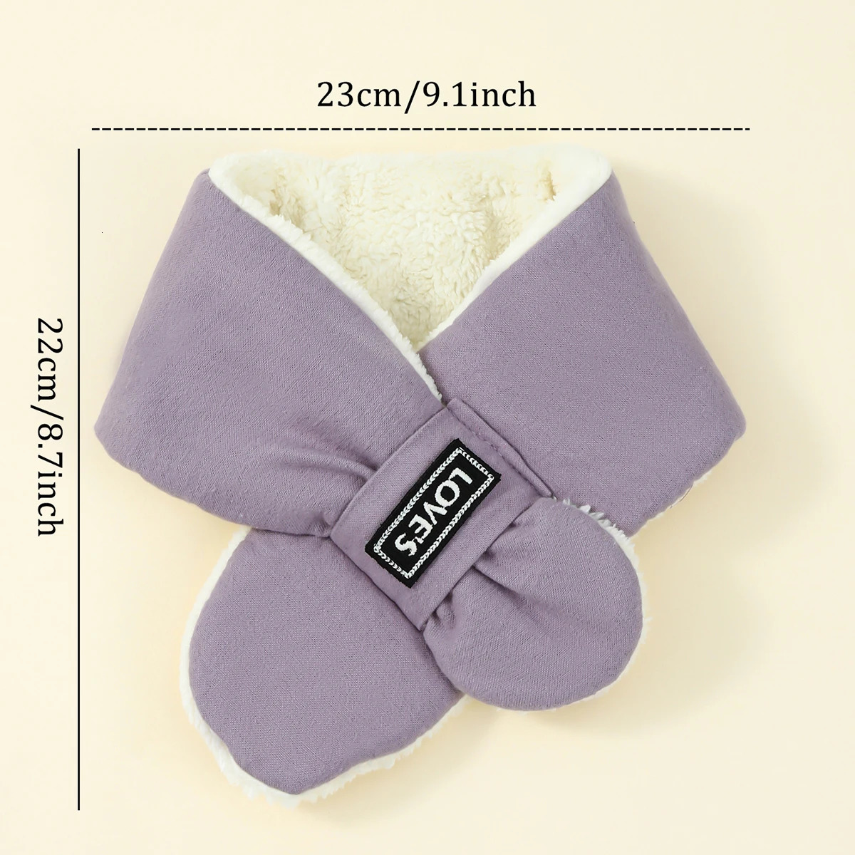 Alphabet Baby Scarf Winter Plush Cross Scarves For Kids Boys Girls Warm Neckerchief 251027