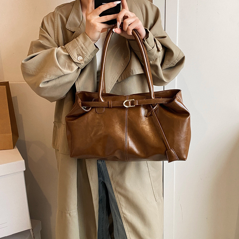 Free shipping designer bag New Fashionable High-End Casual Commuter Single Shoulder Large Capacity Textured Women Handbag Tote Bag