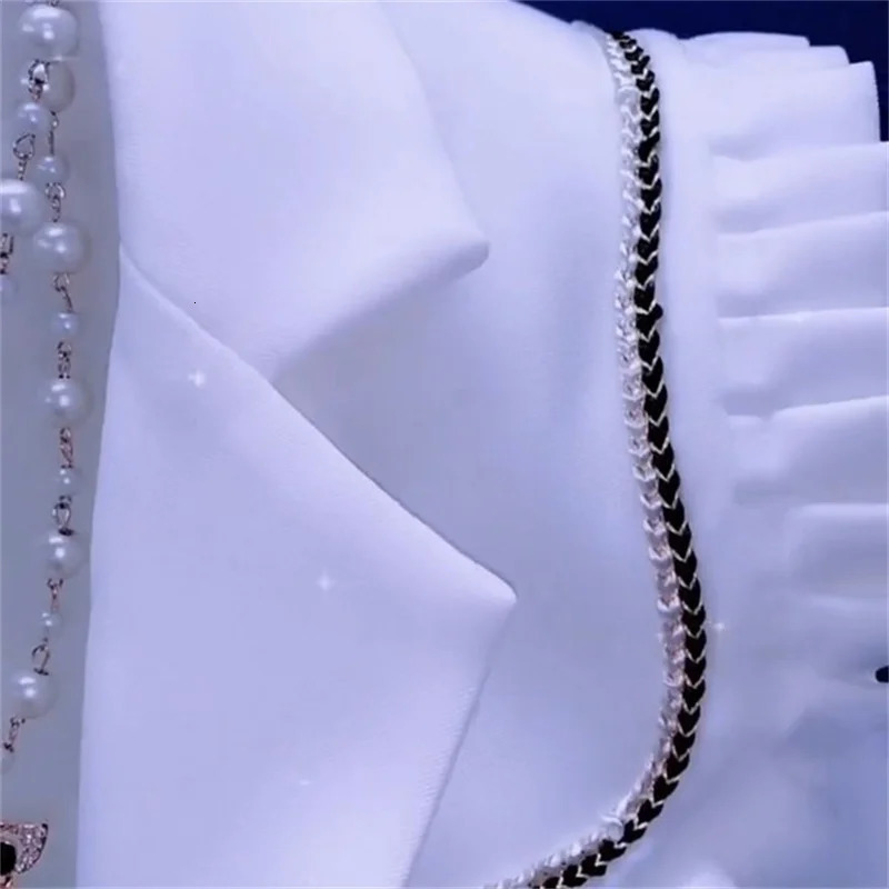 Spring Autumn Suit Jacket Womens Blazer Fashion Mushroom Edge Shawl Detachable Collar Sweet High End Korean 251027