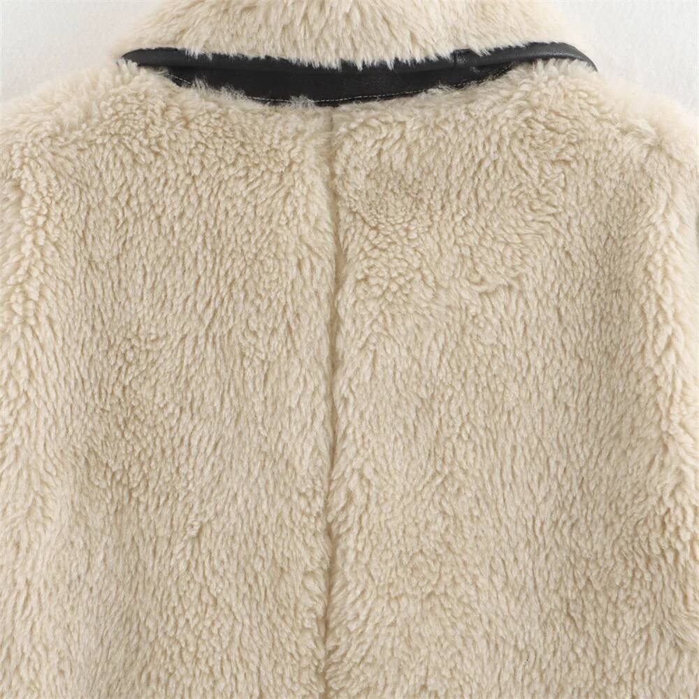 winter jacket women Women's Big Collar Fur Integrated Plush Coat Autumn/Winter New Solid Color Long Sleeve Warm Jacket