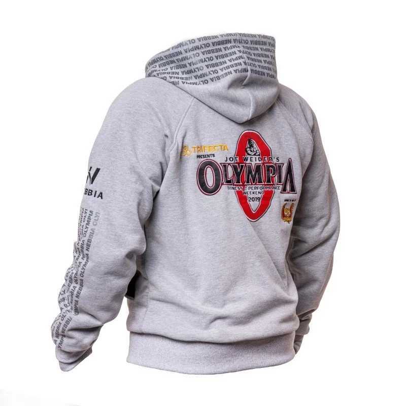 2023 New OLYMPIA Men Gyms Hoodies Gyms Fitness Bodybuilding Sweatshirt Pullover Sportswear Male Workout Hooded Jacket Clothing W251027