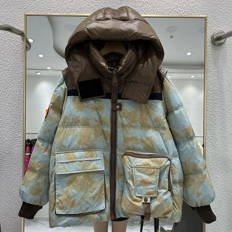 Womens Down Jacket Parkas Winter Coats Jackets Hooded Coat Warm Korean Fashion Loose hat is not made of leather 251027 - view 6