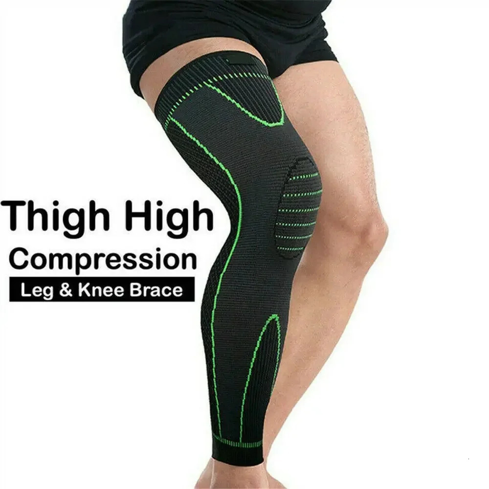 1PC Knee Support Brace Compression Sleeve Long Full Legs Sleeve Arthritis Running Gym Sport Knee Pads 251023