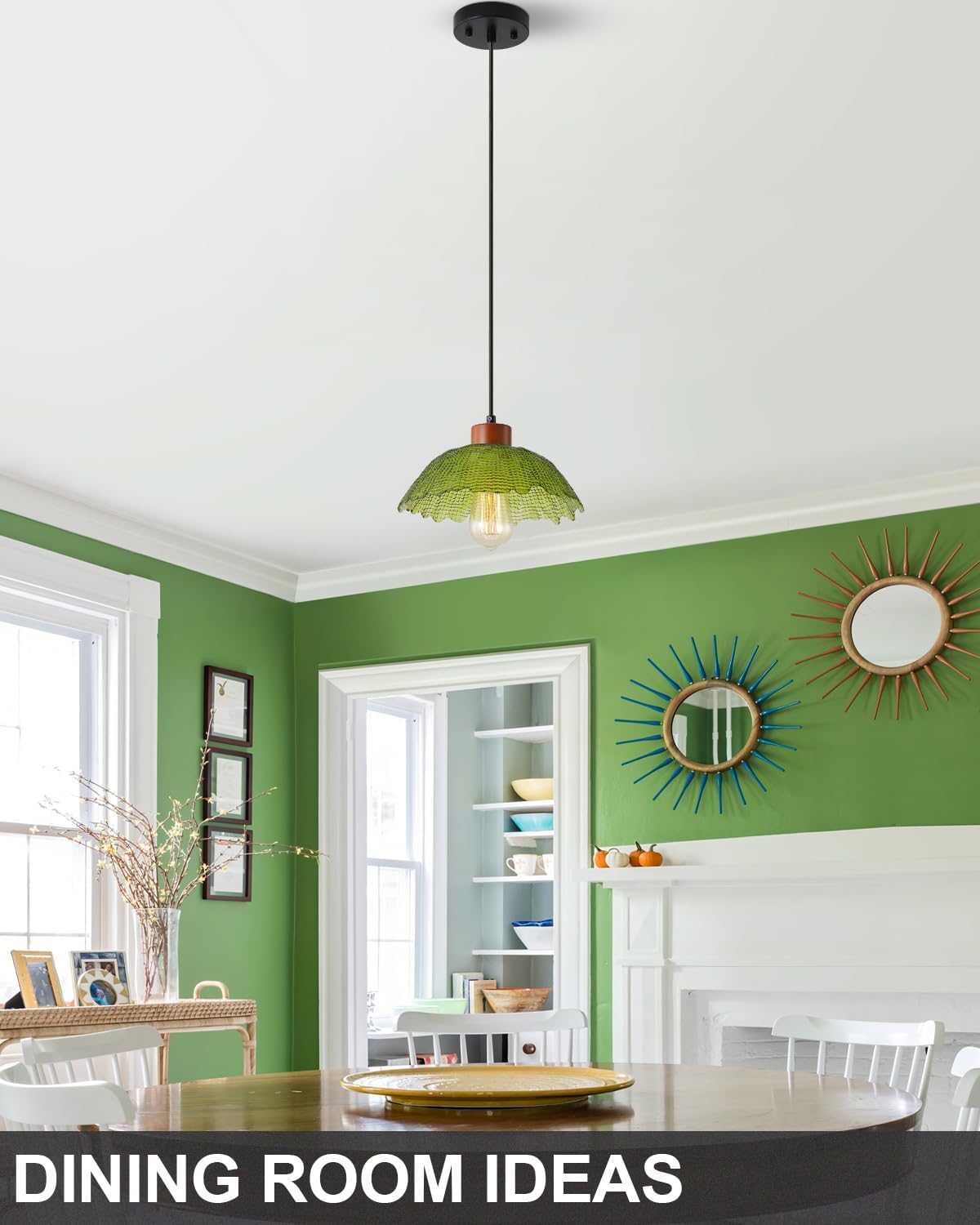 11inch Gradient Petal Ceiling Hanging Lamp,Adjustable Hanging line for Kitchen Island, Dining Room, Bedroom, Hallway,Farmhouse